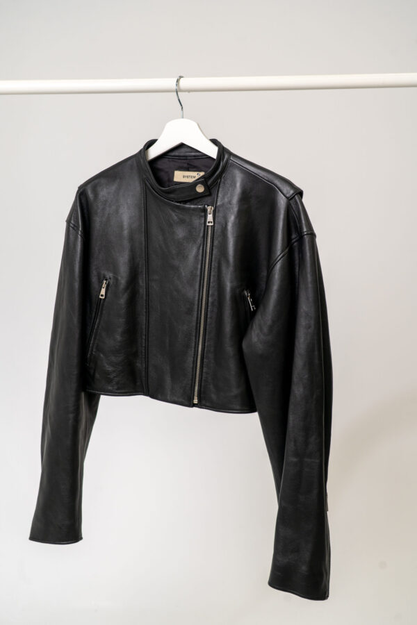 System Studios Double Zipped Biker Jacket - Dame