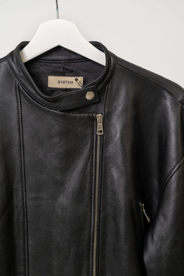 System Studios Double Zipped Biker Jacket - Dame
