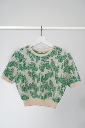 RECTO Sunrise Jacquard Knit Crop-Top - Dame